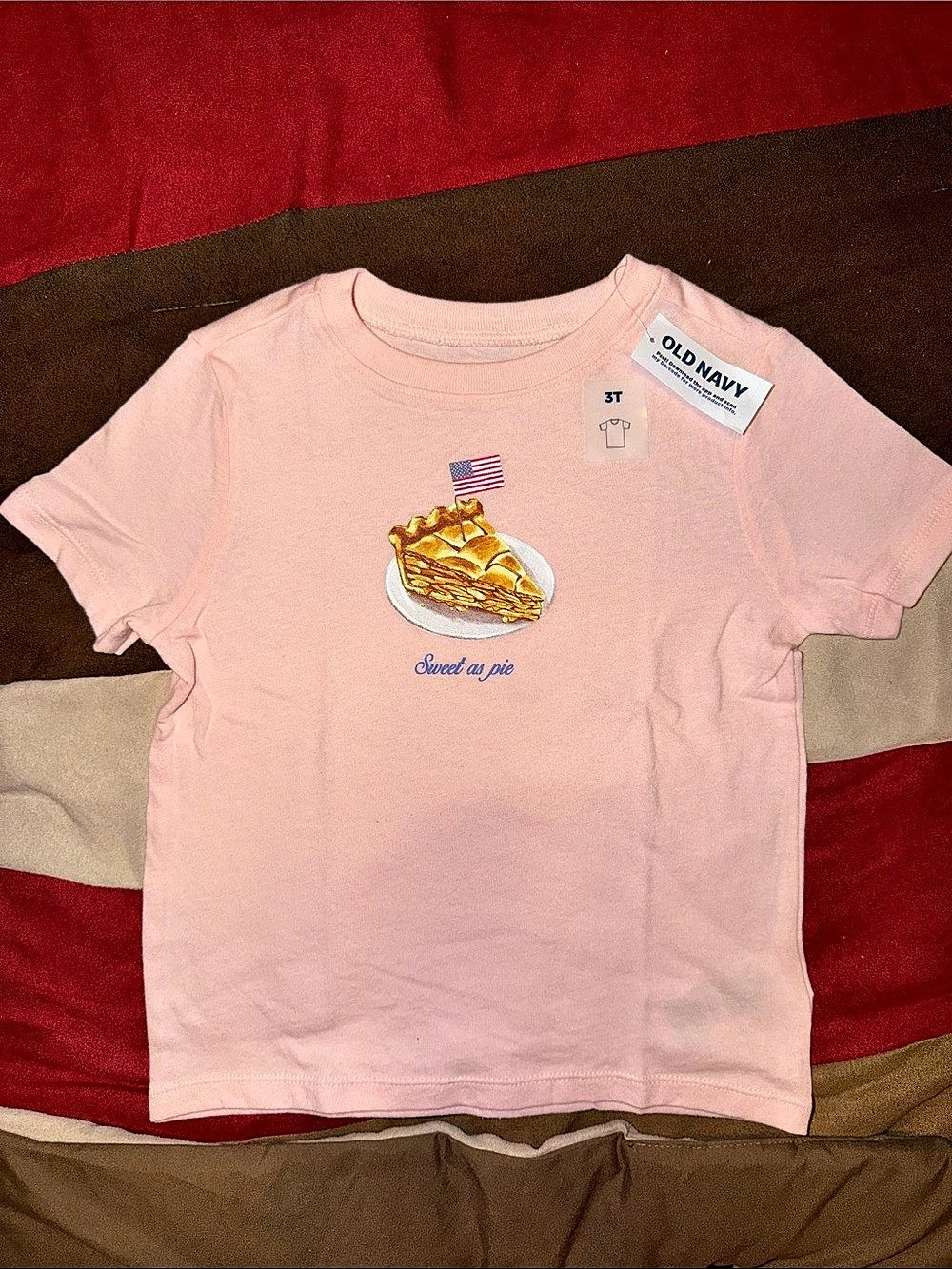 Old Navy Sweet as Pie Graphic Tee Girls 3T Pink